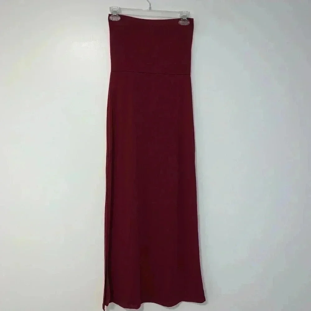 Active USA Roll-Waist Side Split Maxi Skirt​​